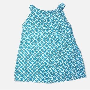 CRAZY 8 Girl’s Teal Geometric Tank Blouse - Large